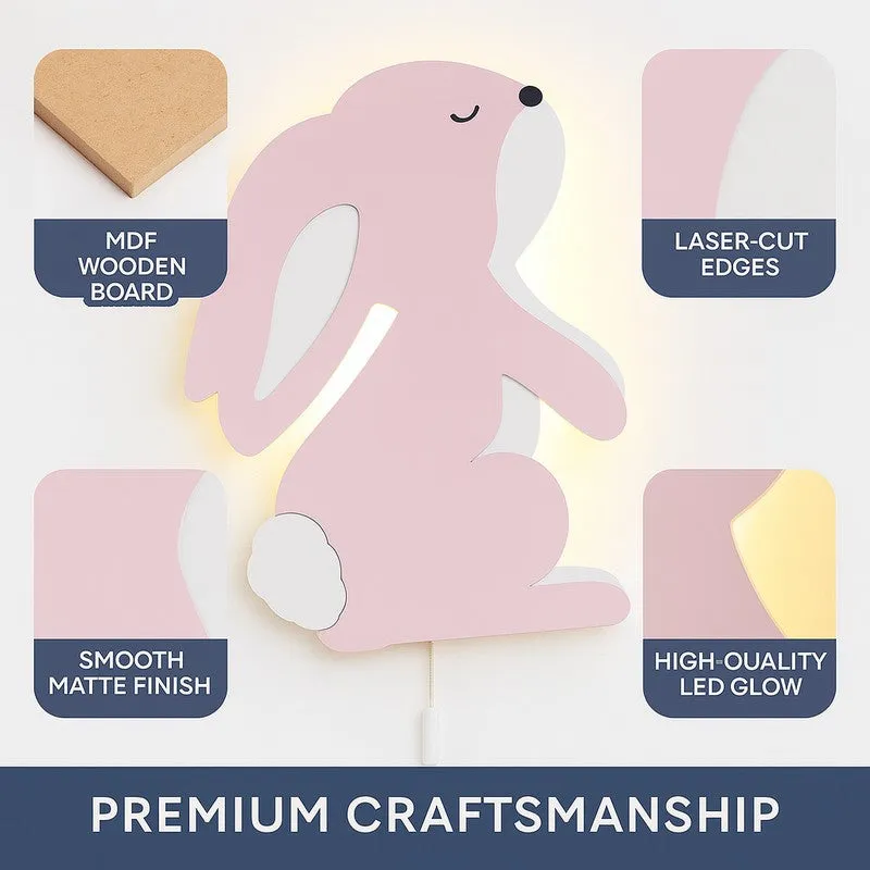 Bunny Moonlight Battery Operated MDF Wall Lamp media 6