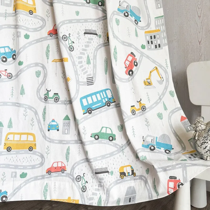 Tranquebar Home Speed Trail Cotton Curtains - Set Of Two media 1