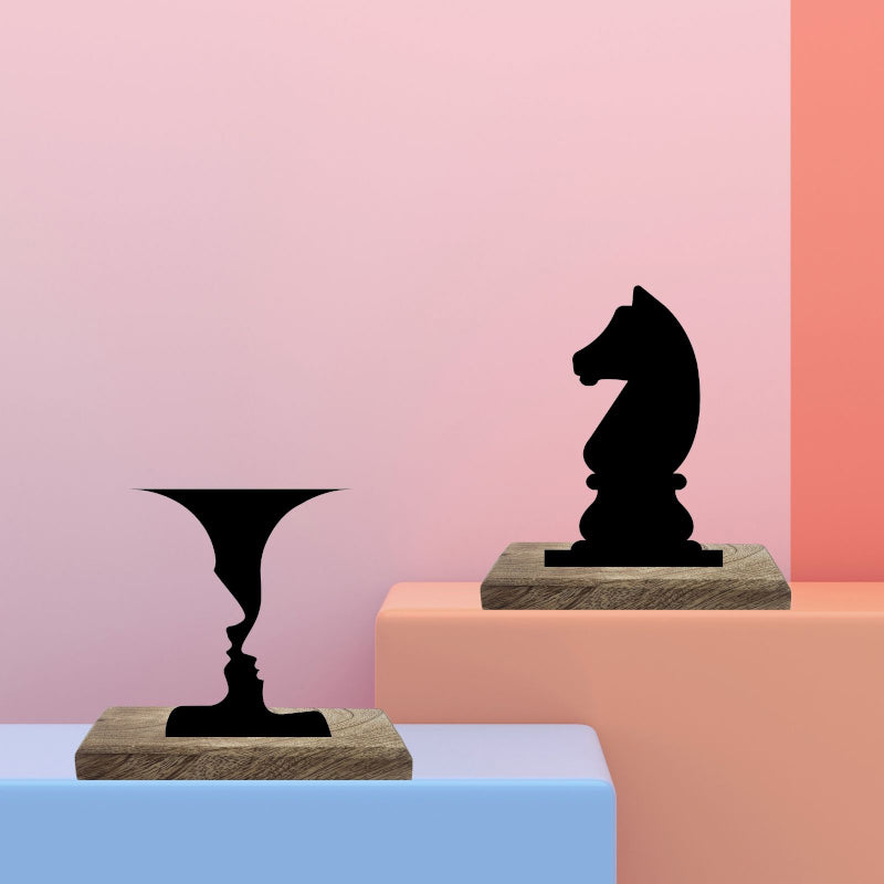Knight's Mirage Showpiece - Set Of Two