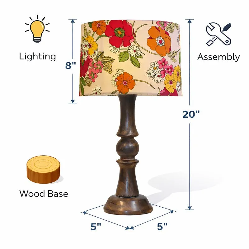 Floral Echo Wooden Table Lamp media 8
