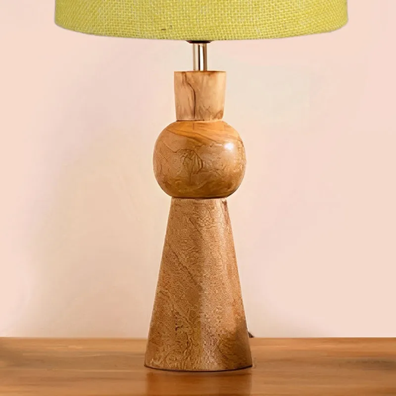 Angler Jute Wooden Table Lamp - Yellow,Brown media 3