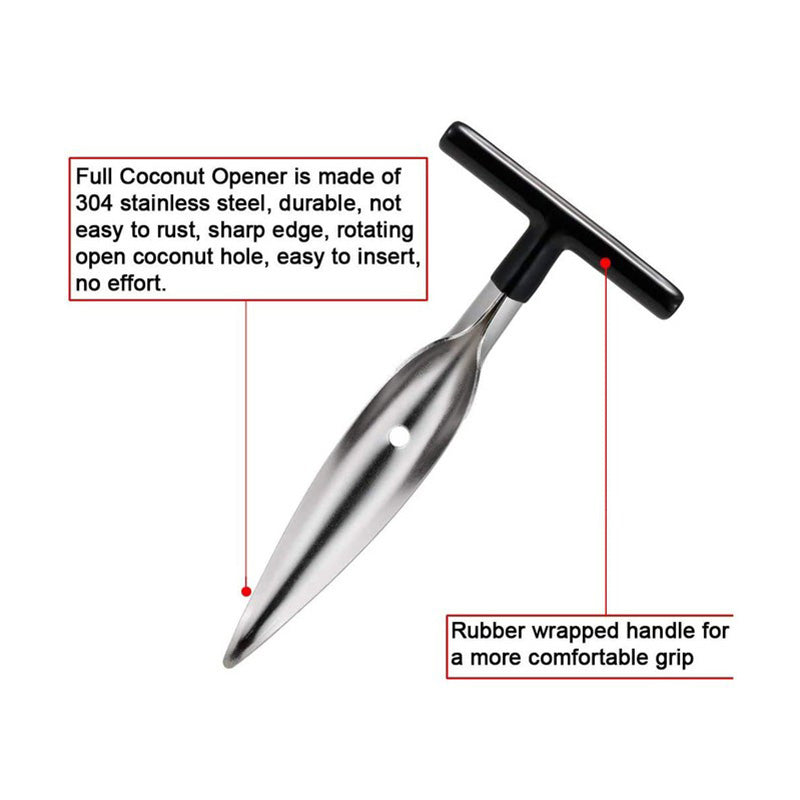 Core Ease Coconut Opener Steel Other Utilities - Silver media 6