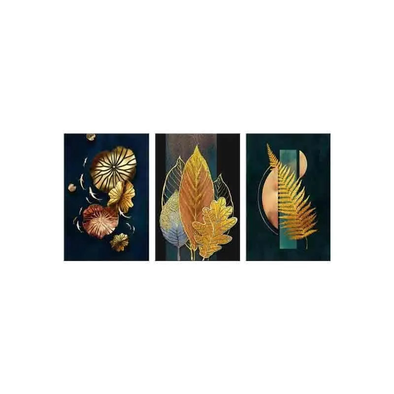 Midas Touch Poly Canvas Wall Art - Three Piece Set media 5