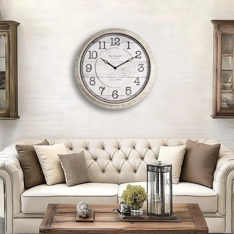 Meadow Round Wall Clock - Grey media 1