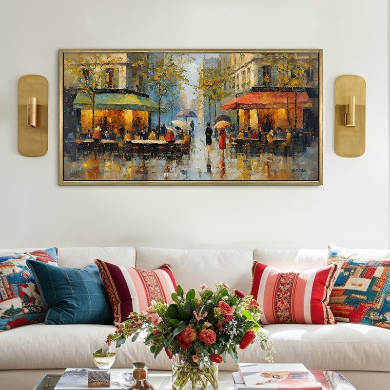 Drizzlefall Canvas Wall Painting With Frame