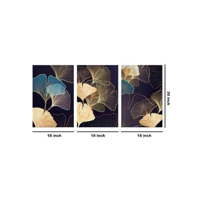 Gulmohar Poly Canvas Wall Art - Set of Three media 7