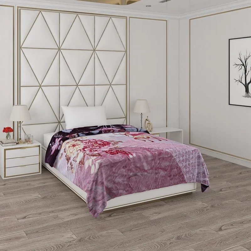 Monte Carlo Blossom Bliss Riversible Blanket - 500 GSM media 1
