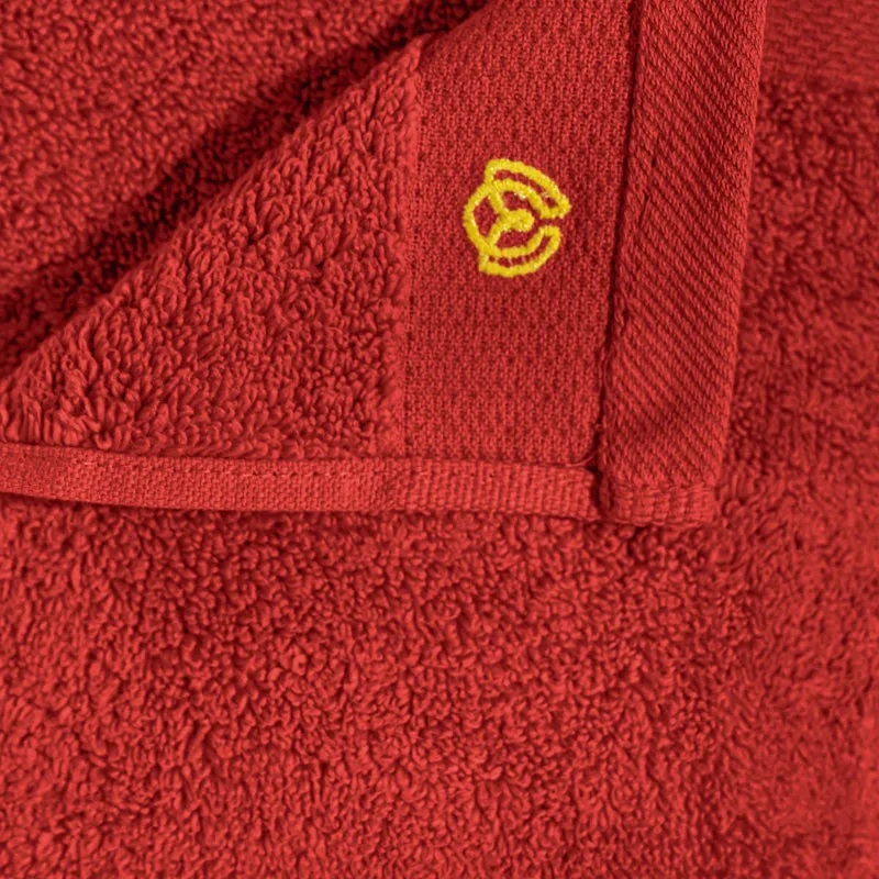 Micro Cotton Soft Serenity Solid Hand Towel (Red) - Set Of Two media 6