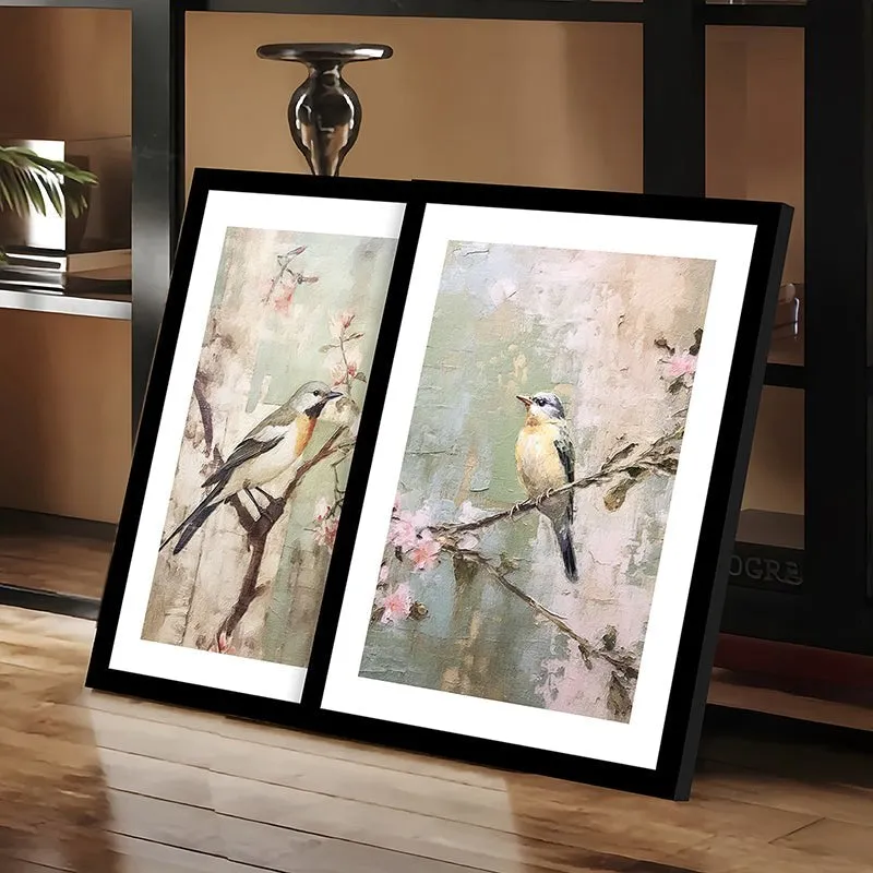 Sakura Birds Wall Art With Frame - Set Of Two media 6