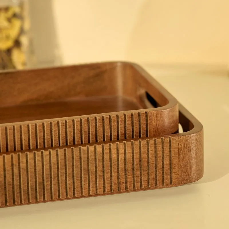 Duet Nested Wooden Serving Trays - Set Of Two media 11