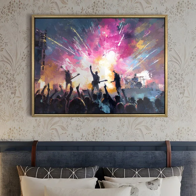 Firework Symphony Canvas Wall Painting With Frame media 5