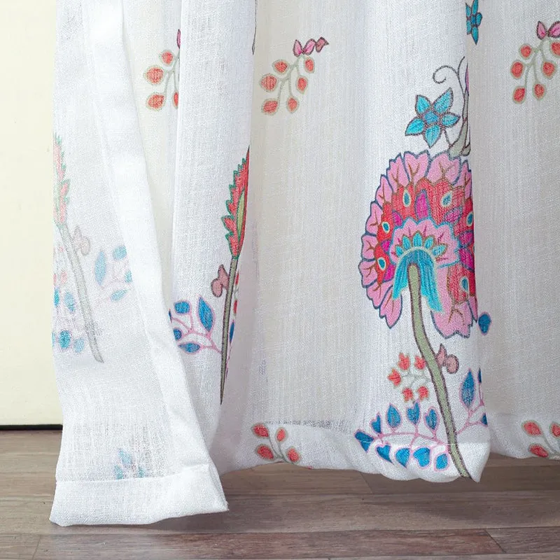 Veela Linen Texture Sheer Curtain - Set Of Two media 8