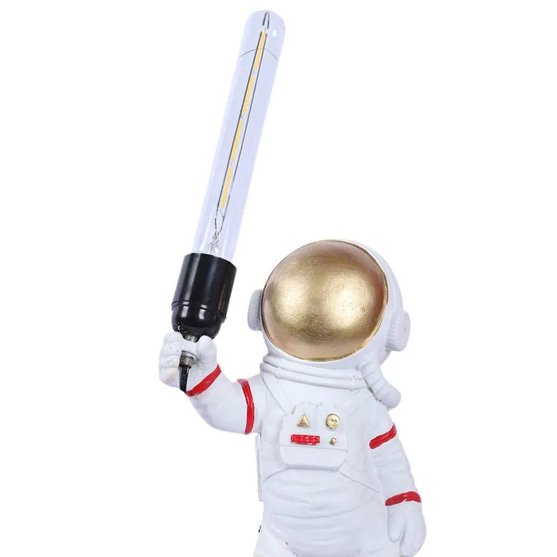 Space Saber Ceramic Table Lamp - White,Gold media 7