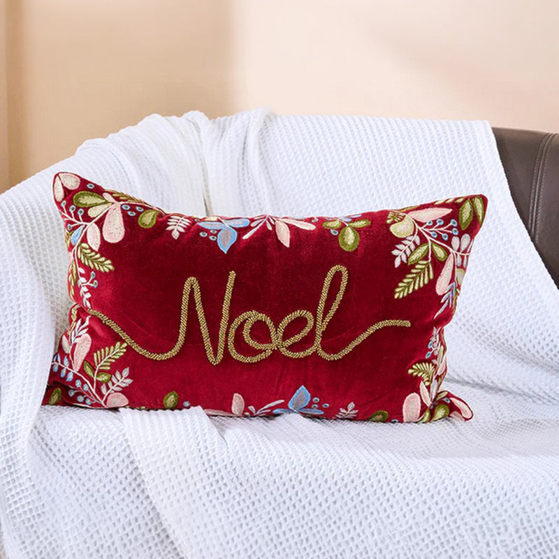 Royal Crimson Cotton Velvet Cushion