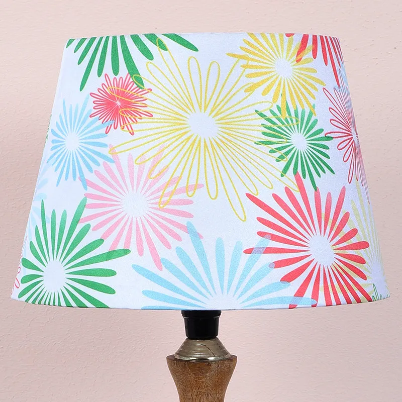 Hikari Glyph Printed Mango Wood Table Lamp - Multicolor media 3