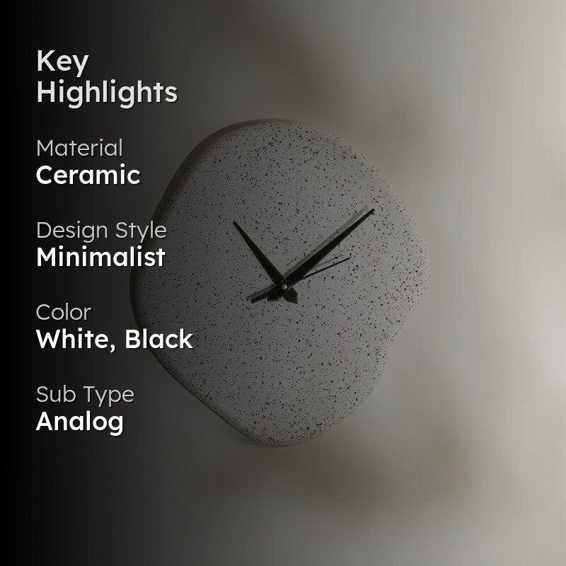 Fig Living Stone Morph Ceramic Wall Clock media 2