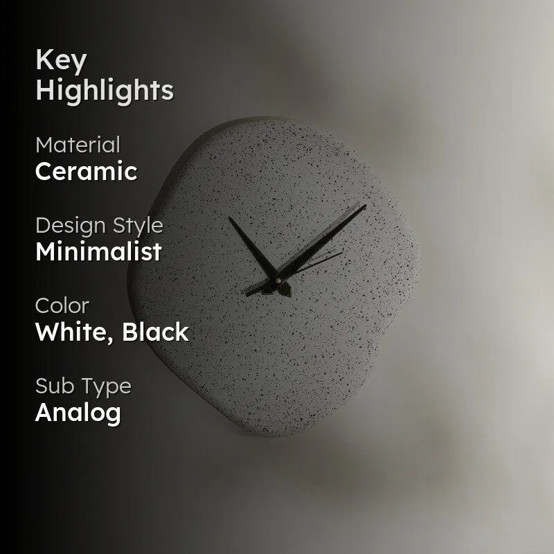 Fig Living Stone Morph Ceramic Wall Clock media 2