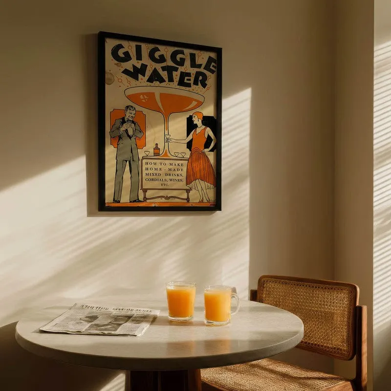 Giggle Water Archival Canvas Wall Art - Black media 5