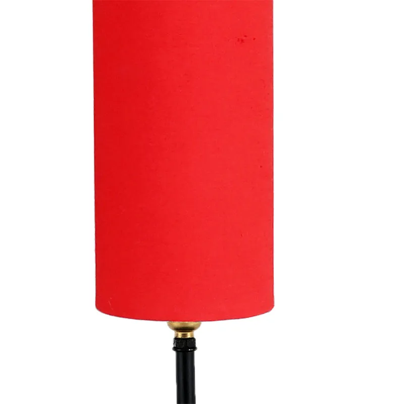 Hisha Metal & Wooden Table Lamp - Red,Black media 4