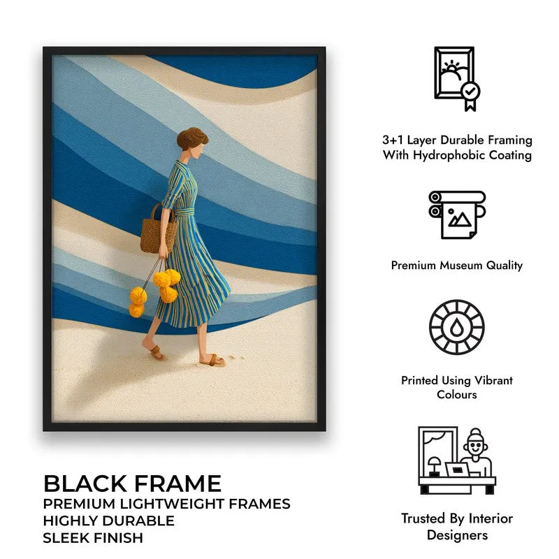 Esmora Travel Illustration Canvas Wall Painting With Black Frame media 7