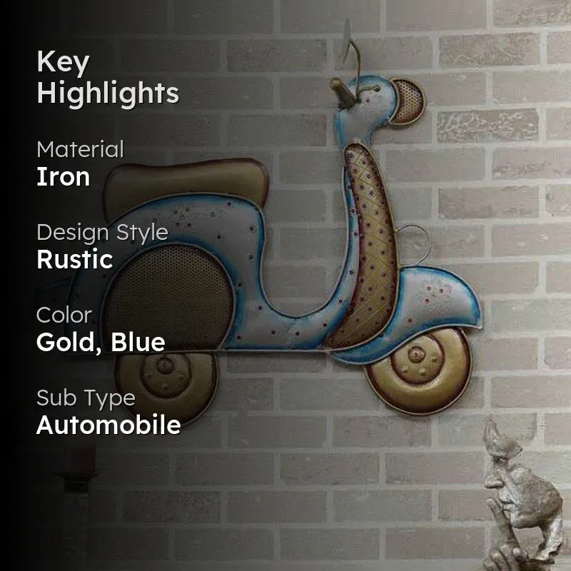 Vintage Scooter Iron Wall Accent media 2