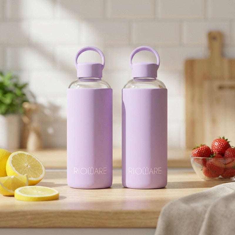 Rioware CalmCarry Water Bottle Purple (750 mL Each) - Set Of Two