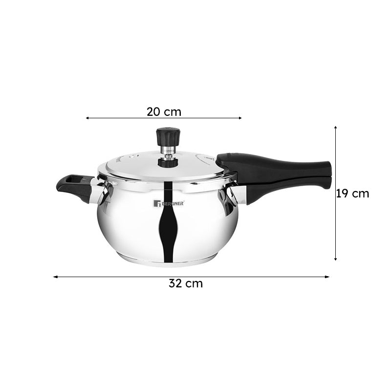 Bergner Induction Safe Triply Pressure Cooker - 3500 ml/19 Inches media 11