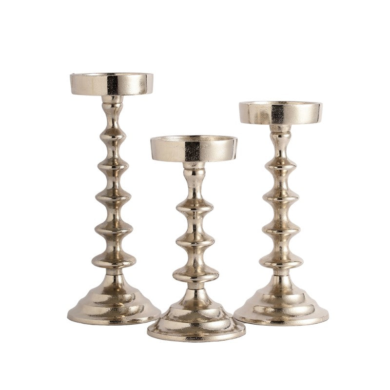 Gloya Candle Holders (Silver) - Set of Three media 4