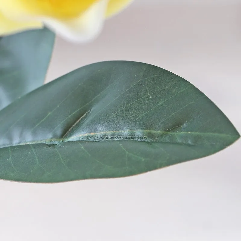 Floreva Magnolia Silicone Artificial Flower - Yellow media 6