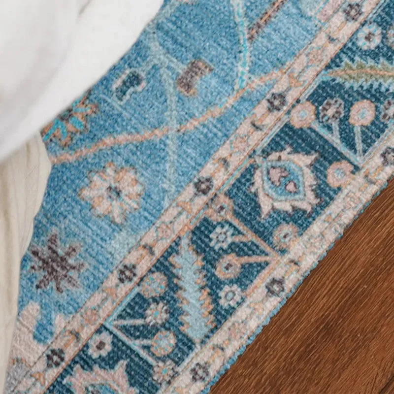 Aqua Garden Cotton Runner Rug media 4