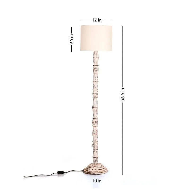 Classic Chic Antique Stand Floor Lamp - White media 4