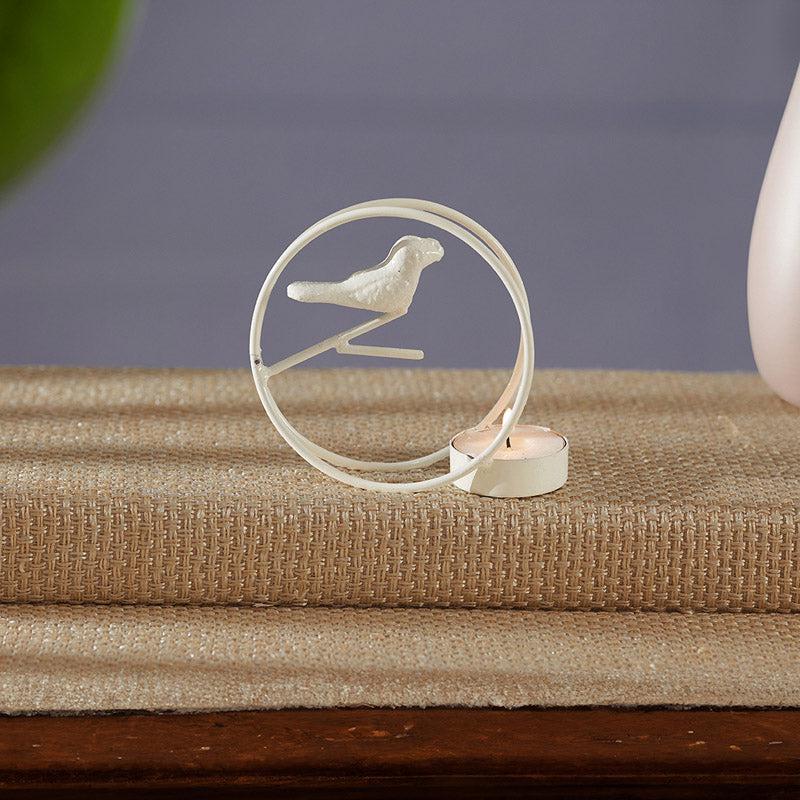 Alaiza Chirp Tealight Candle Holder (White) - Set Of Four media 5
