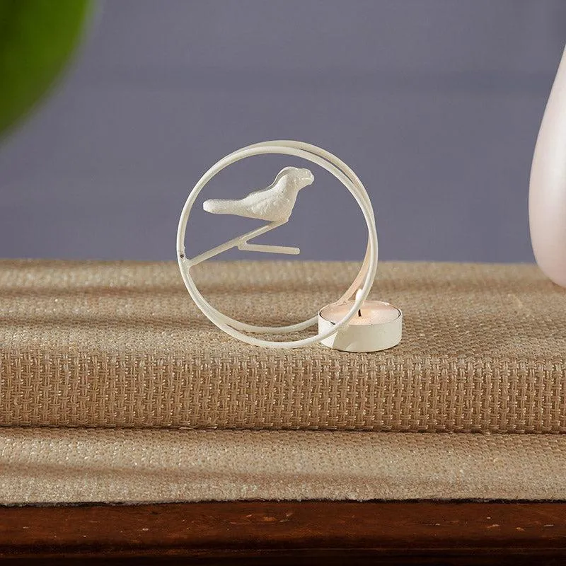 Alaiza Chirp Tealight Candle Holder (White) - Set Of Four media 5
