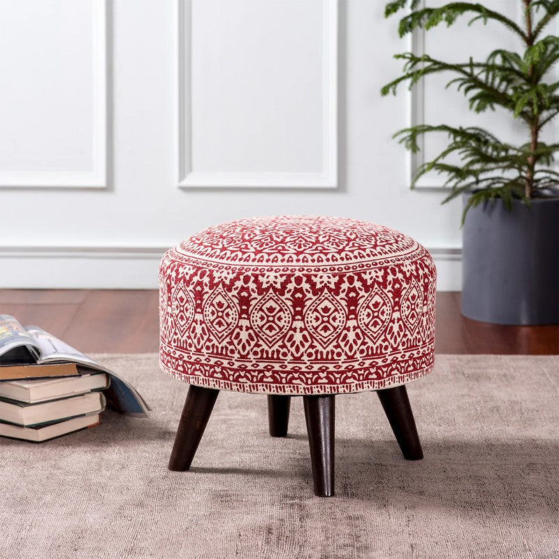 Modular Piece Ottoman - Red