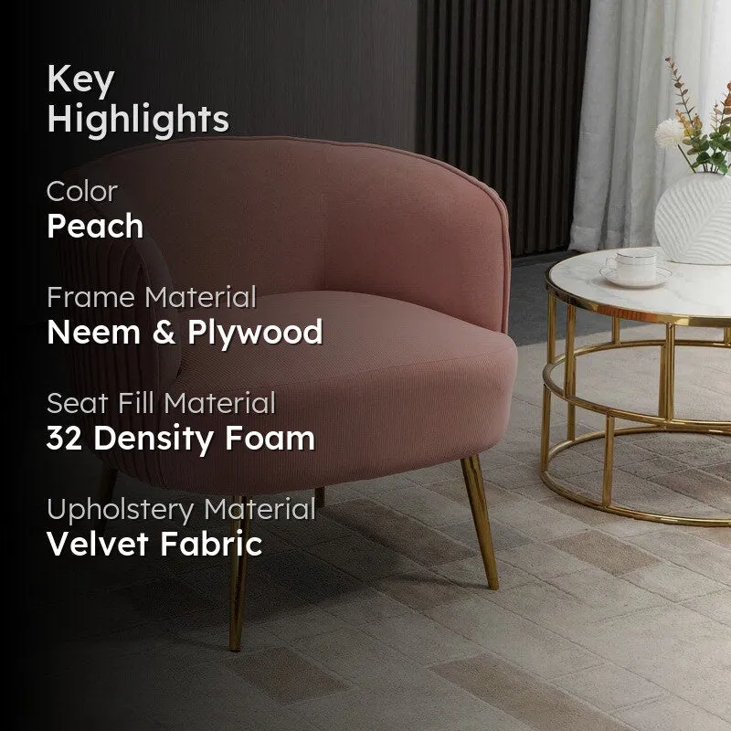 Leiser Accent Chair - Peach media 2