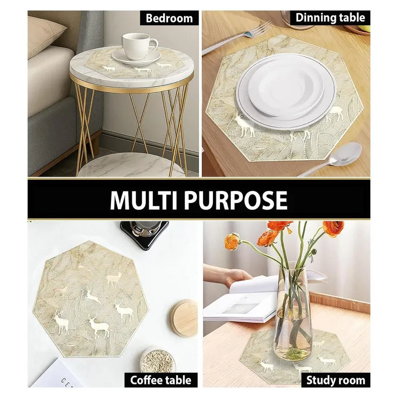 Eldeen Golden Freeform PVC Table Mats - Set Of Four media 7