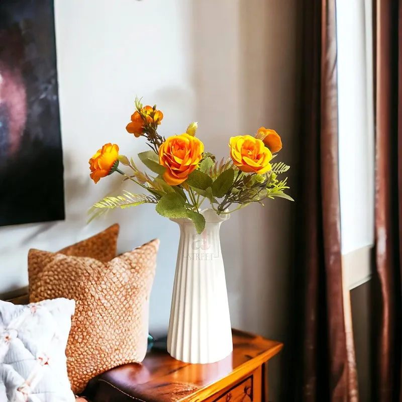 Yarr-Rozy Rose Artificial Flower Stick - Orange media 1