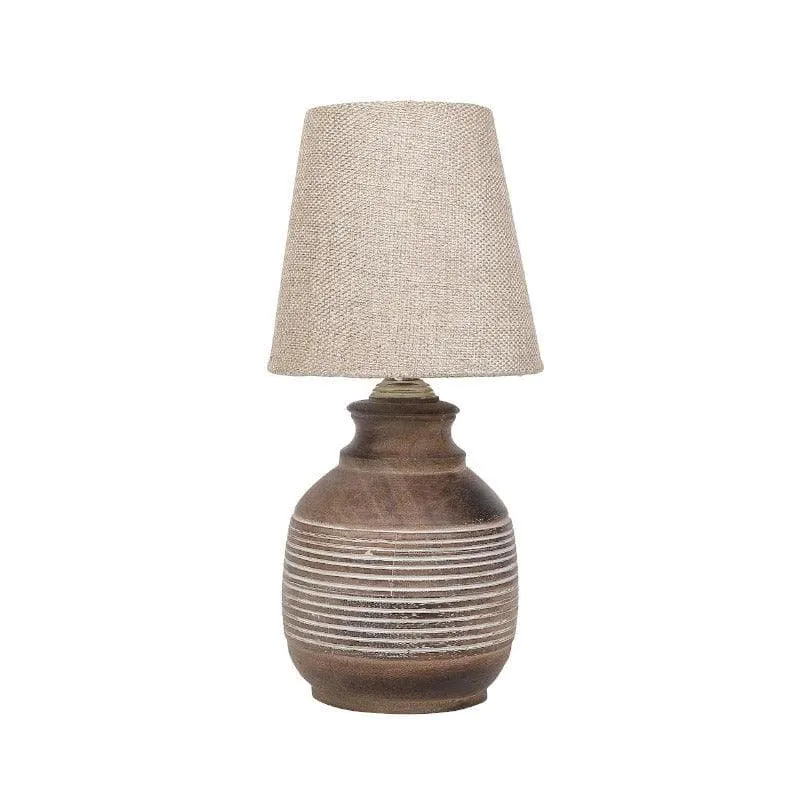 Nanasa Nori Fabric Table Lamp - White,Beige media 4