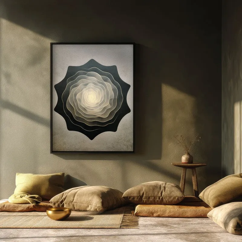 Whispering Layers Archival Paper Wall Painting With Black Frame media 3