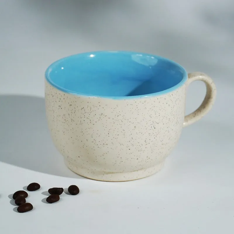 Poura Ceramic Coffee Mug (350 mL) - Blue media 4