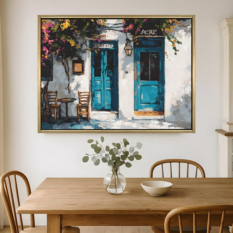 Facade Canvas Wall Painting With Frame