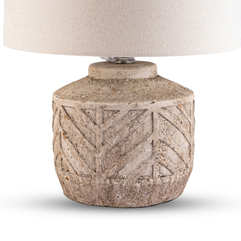 AarviDecor Aurelia Designer Stone Table Lamp - White media 5