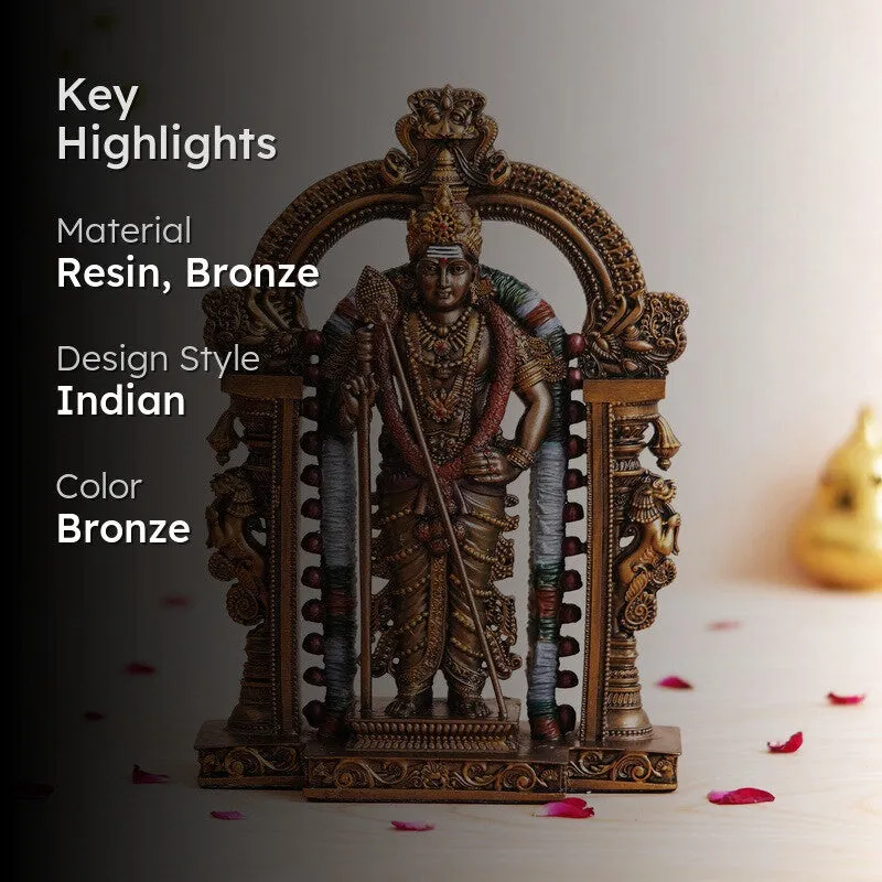 Vel Murugan Majesty Brass Idol - 2