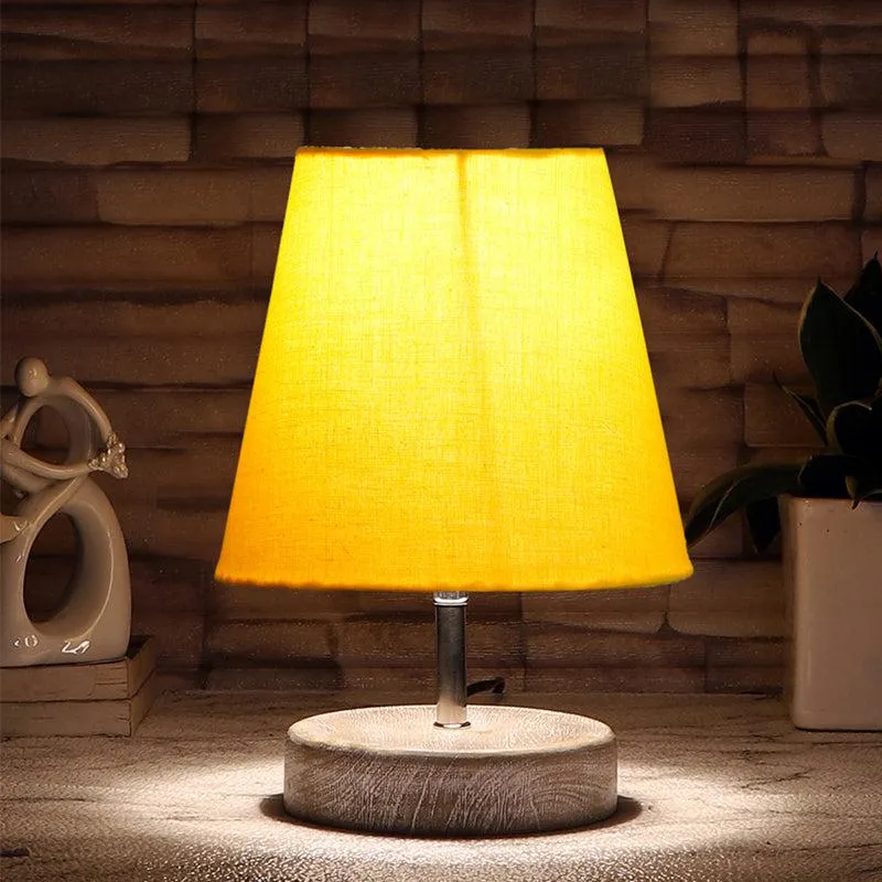Renvo Fabric Table Lamp - Yellow,Brown media 1
