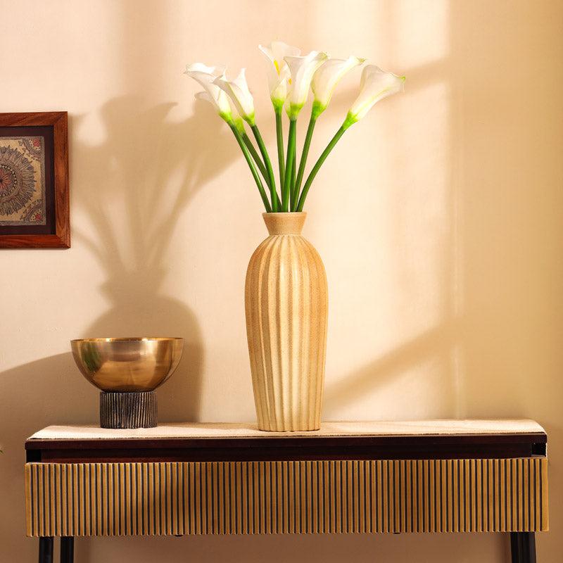 Artificial Realistic Calla Lily Flower Stick (White) - Set Of Five media 6
