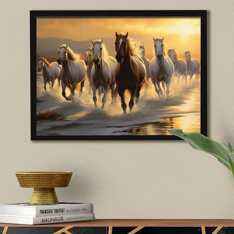 Stride Of Stallions Wall Art With Frame media 1