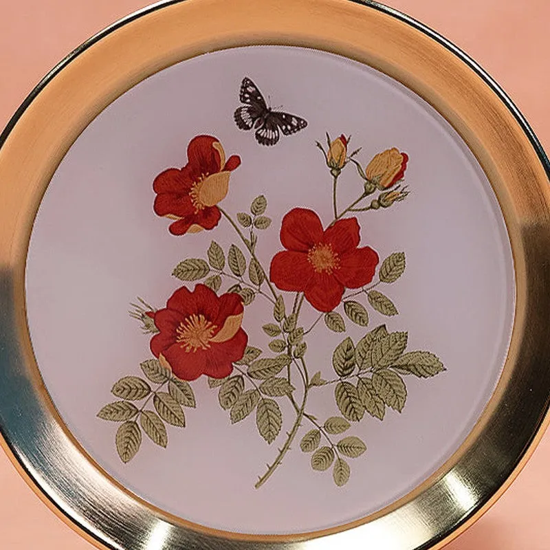 Flaming Rose Enamel Wall Plate media 4