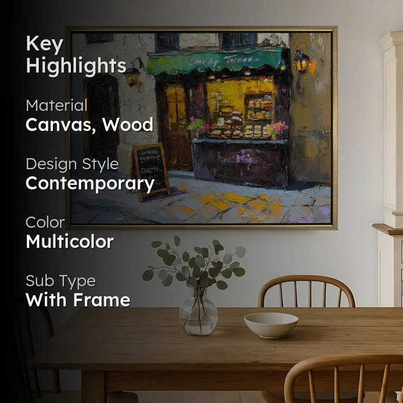 Garden Market Canvas Wall Painting With Frame media 2