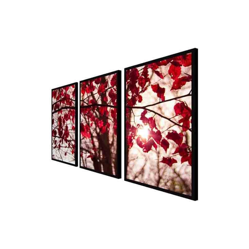 Red Leaves Wall Art - Set Of Three media 5