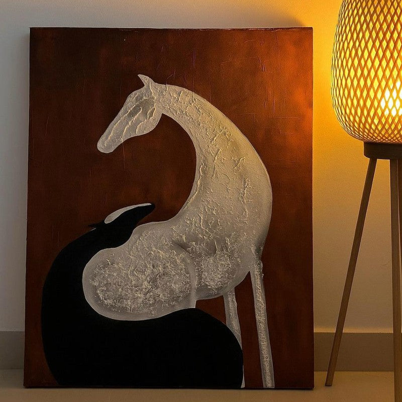 Silent Sands Handmade Canvas Wall Painting media 12